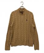 POLO RALPH LAURENポロ・ラルフローレン）の古着「ハーフジップニット」｜ベージュ