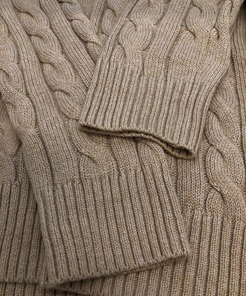 POLO RALPH LAUREN（ポロ・ラルフローレン）POLO RALPH LAUREN (ポロ・ラルフローレン) ハーフジップニット ベージュ サイズ:SIZE Mの古着・服飾アイテム