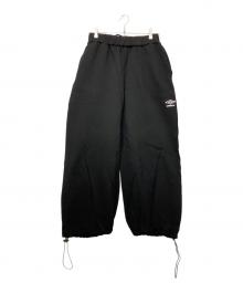 UMBRO（アンブロ）の古着「ワイドスウェットパンツ」｜ブラック