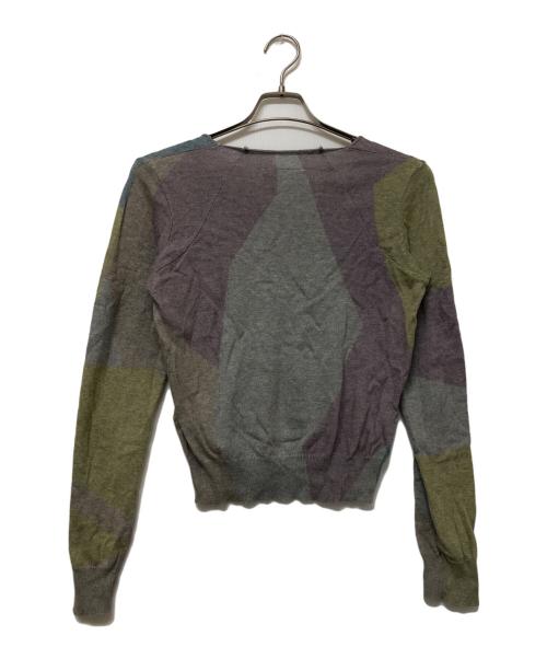 MARTIN MARGIELA（マルタン・マルジェラ）Martin Margiela (マルタン・マルジェラ) 薄手ニット グレー×マルチカラー サイズ:Lの古着・服飾アイテム