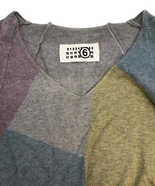 MARTIN MARGIELA（マルタン・マルジェラ）Martin Margiela (マルタン・マルジェラ) 薄手ニット グレー×マルチカラー サイズ:Lの古着・服飾アイテム