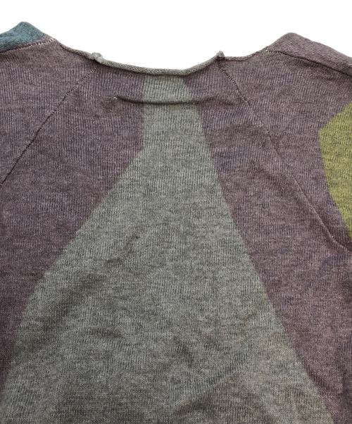 MARTIN MARGIELA（マルタン・マルジェラ）Martin Margiela (マルタン・マルジェラ) 薄手ニット グレー×マルチカラー サイズ:Lの古着・服飾アイテム