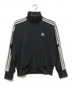 adidasアディダス）の古着「ファイヤーバードトラックジャケット」｜ブラック×ホワイト