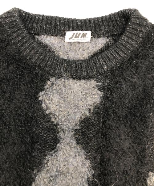 JUN MEN（ジュンメン）JUN MEN (ジュンメン) 厚手ニット ブラック×ブラック サイズ:不明の古着・服飾アイテム