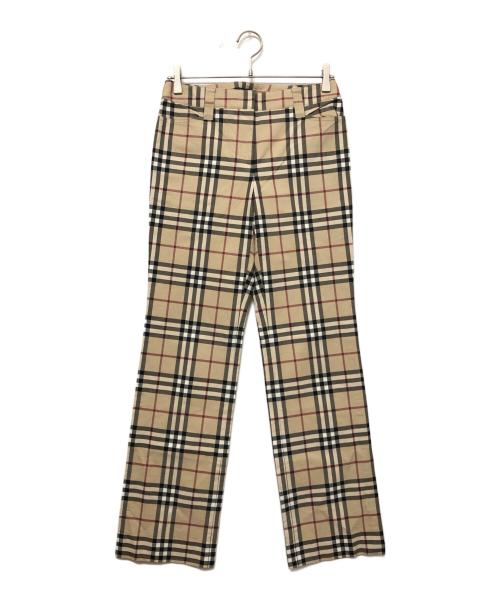 BURBERRY LONDON（バーバリーロンドン）BURBERRY LONDON (バーバリーロンドン) スラックス ベージュ×ブラック サイズ:SIZE 101cm (W40)の古着・服飾アイテム