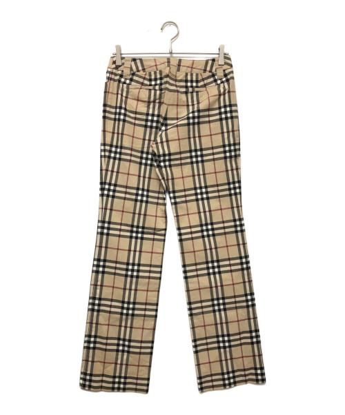 BURBERRY LONDON（バーバリーロンドン）BURBERRY LONDON (バーバリーロンドン) スラックス ベージュ×ブラック サイズ:SIZE 101cm (W40)の古着・服飾アイテム