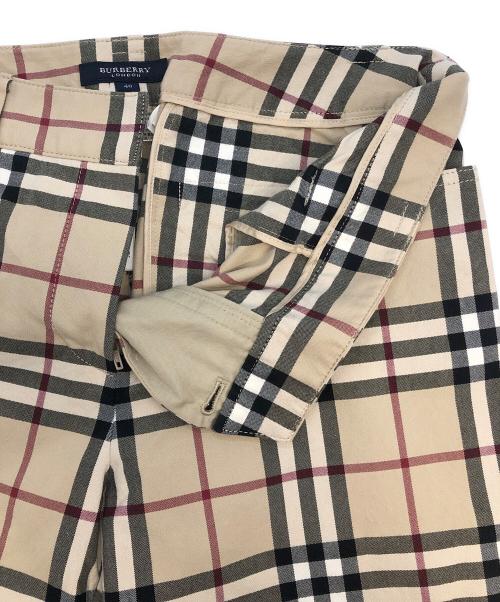 BURBERRY LONDON（バーバリーロンドン）BURBERRY LONDON (バーバリーロンドン) スラックス ベージュ×ブラック サイズ:SIZE 101cm (W40)の古着・服飾アイテム