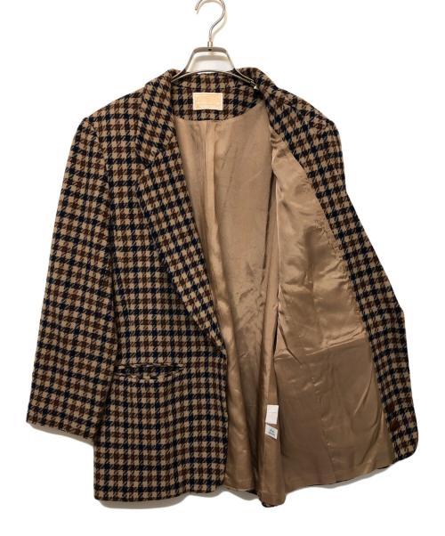 PENDLETON（ペンドルトン）PENDLETON (ペンドルトン) テーラードジャケット ブラウン×ネイビー サイズ:14の古着・服飾アイテム