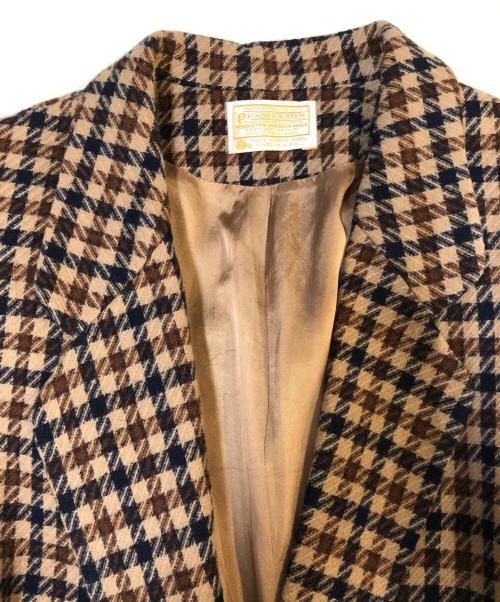 PENDLETON（ペンドルトン）PENDLETON (ペンドルトン) テーラードジャケット ブラウン×ネイビー サイズ:14の古着・服飾アイテム