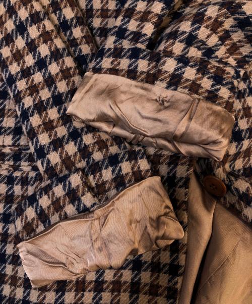 PENDLETON（ペンドルトン）PENDLETON (ペンドルトン) テーラードジャケット ブラウン×ネイビー サイズ:14の古着・服飾アイテム