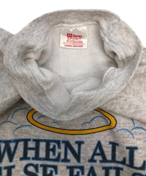Hanes SPORT（ヘインズスポーツ）Hanes SPORT (ヘインズスポーツ) クルーネックスウェット グレー サイズ:SIZE Lの古着・服飾アイテム