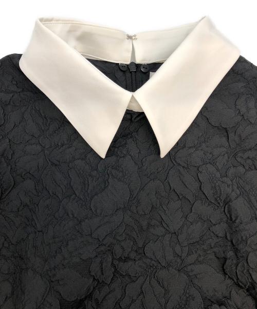 Demi-Luxe Beams（デミルクス ビームス）Demi-Luxe BEAMS (デミルクス ビームス) 半袖ブラウス ブラック×ホワイト サイズ:SIZE 38の古着・服飾アイテム