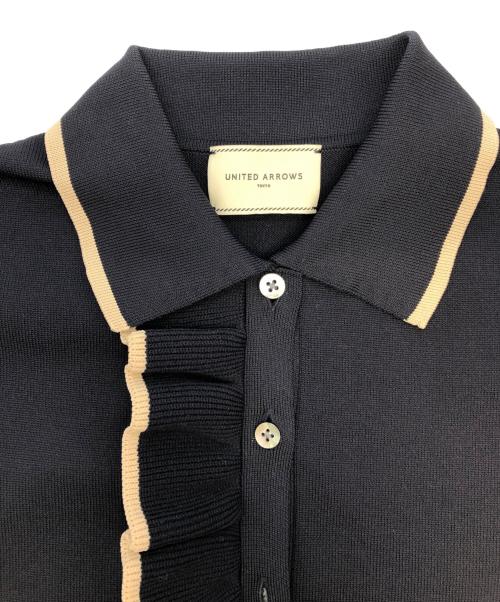 UNITED ARROWS（ユナイテッドアローズ）UNITED ARROWS (ユナイテッドアローズ) 7分丈ニット ネイビー サイズ:Freeの古着・服飾アイテム