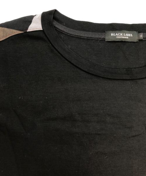 BLACK LABEL CRESTBRIDGE（ブラックレーベル クレストブリッジ）BLACK LABEL CRESTBRIDGE (ブラックレーベル クレストブリッジ) 長袖カットソー ブラック サイズ:LLの古着・服飾アイテム