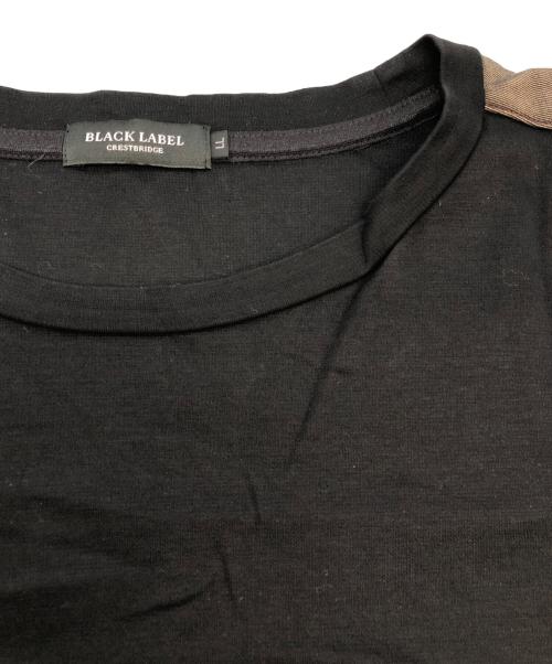BLACK LABEL CRESTBRIDGE（ブラックレーベル クレストブリッジ）BLACK LABEL CRESTBRIDGE (ブラックレーベル クレストブリッジ) 長袖カットソー ブラック サイズ:LLの古着・服飾アイテム