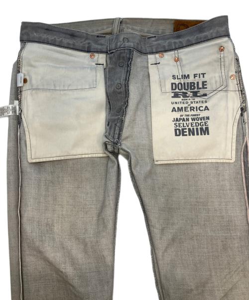 RRL（ダブルアールエル）RRL (ダブルアールエル) SLIM FIT　セルビッチデニムパンツ グレー サイズ:SIZE 81cm (W32) 股下76cmの古着・服飾アイテム