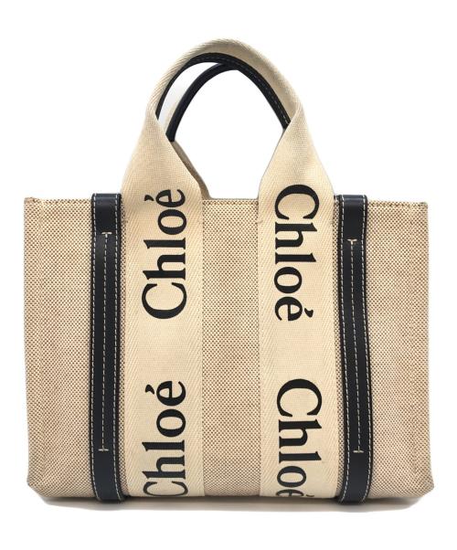 Chloe（クロエ）Chloe (クロエ) woody スモールトートバッグ ベージュの古着・服飾アイテム