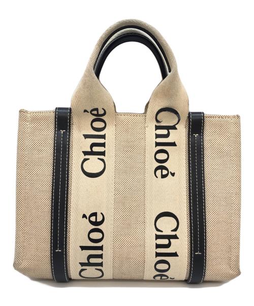 Chloe（クロエ）Chloe (クロエ) woody スモールトートバッグ ベージュの古着・服飾アイテム