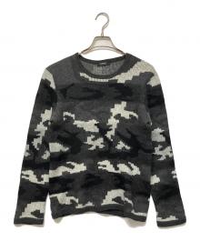 BURBERRY BLACK LABEL（バーバリーブラックレーベル）の古着「厚手ニット」｜ブラック×グレー