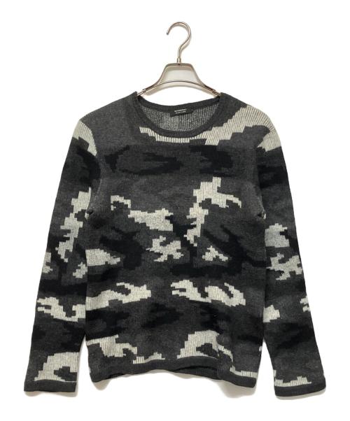 BURBERRY BLACK LABEL（バーバリーブラックレーベル）BURBERRY BLACK LABEL (バーバリーブラックレーベル) 厚手ニット ブラック×グレー サイズ:不明の古着・服飾アイテム