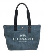 COACHコーチ）の古着「デニムトートバッグ」｜ブルー