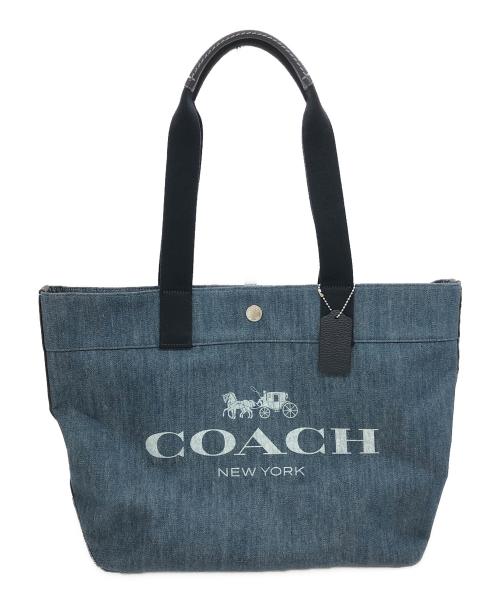 COACH（コーチ）COACH (コーチ) デニムトートバッグ ブルーの古着・服飾アイテム