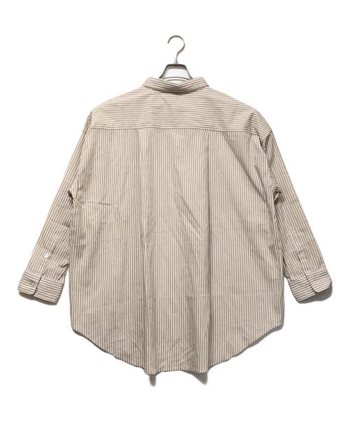 STARTER（スターター）STARTER (スターター) 長袖シャツ ベージュ×ホワイト サイズ:48の古着・服飾アイテム