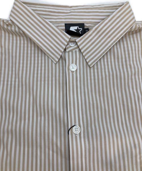 STARTER（スターター）STARTER (スターター) 長袖シャツ ベージュ×ホワイト サイズ:48の古着・服飾アイテム