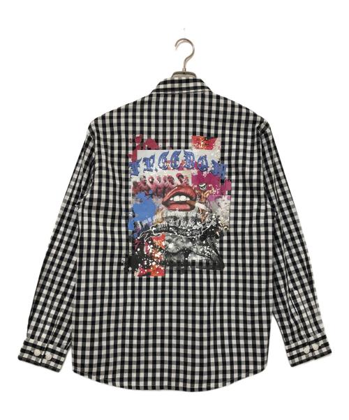 Kare/ME（カーミー）kare/me (カーミー) 長袖シャツ ブラック×ホワイト サイズ:SIZE Sの古着・服飾アイテム