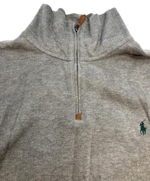 POLO RALPH LAUREN（ポロ・ラルフローレン）POLO RALPH LAUREN (ポロ・ラルフローレン) ハーフジップニット グレー サイズ:XLの古着・服飾アイテム
