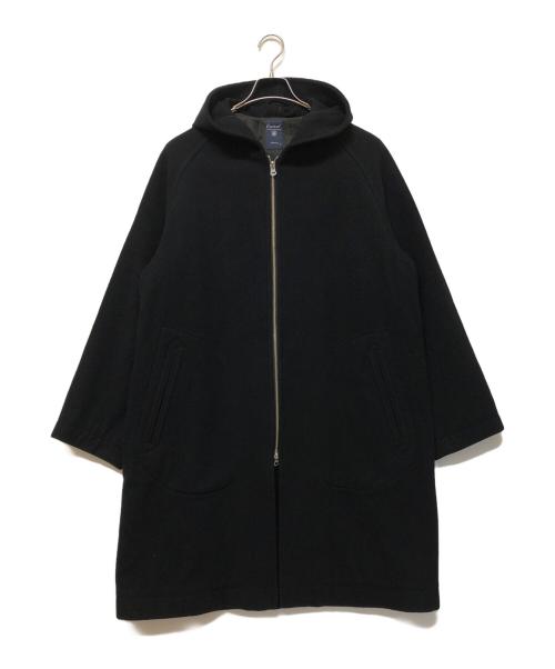 ORCIVAL（オーシバル）ORCIVAL (オーシバル) ライトモッサフード付きジップアップウールコート ブラック サイズ:SIZE 4の古着・服飾アイテム