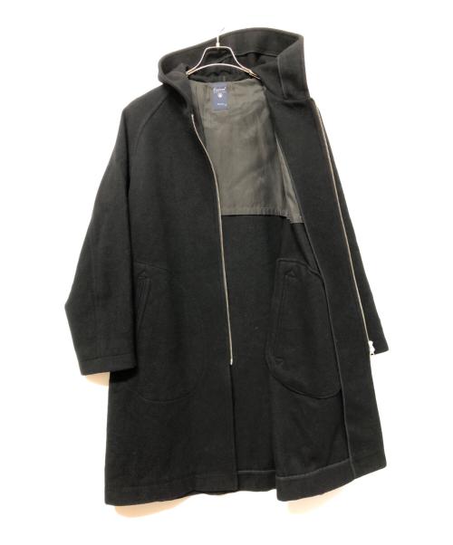 ORCIVAL（オーシバル）ORCIVAL (オーシバル) ライトモッサフード付きジップアップウールコート ブラック サイズ:SIZE 4の古着・服飾アイテム