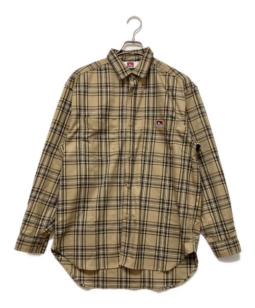 BEN DAVIS（ベンデイビス）BEN DAVIS (ベンデイビス) 長袖シャツ ブラウン サイズ:SIZE Mの古着・服飾アイテム