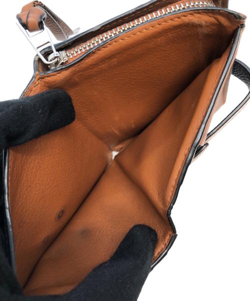 LOEWE（ロエベ）LOEWE (ロエベ) 2つ折り財布 ブルー×ブラウンの古着・服飾アイテム