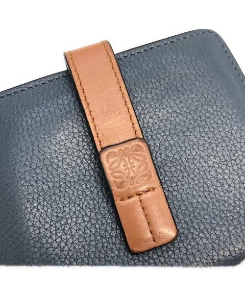 LOEWE（ロエベ）LOEWE (ロエベ) 2つ折り財布 ブルー×ブラウンの古着・服飾アイテム