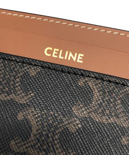 CELINE（セリーヌ）CELINE (セリーヌ) カードケース ブラウン×ブラックの古着・服飾アイテム