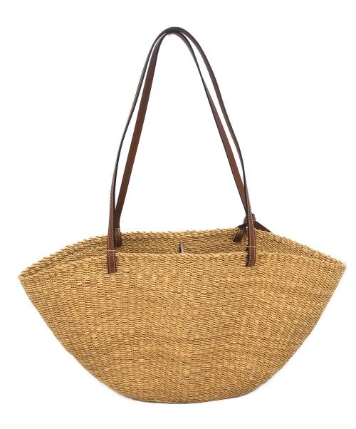 LOEWE（ロエベ）LOEWE (ロエベ) シェルバスケットバッグ ナチュラル×ブラックの古着・服飾アイテム
