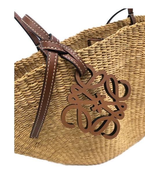 LOEWE（ロエベ）LOEWE (ロエベ) シェルバスケットバッグ ナチュラル×ブラックの古着・服飾アイテム