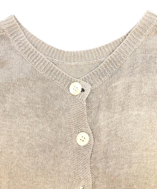 BEARDSLEY（ビアズリー）BEARDSLEY (ビアズリー) 薄手カーディガン ベージュ サイズ:Freeの古着・服飾アイテム