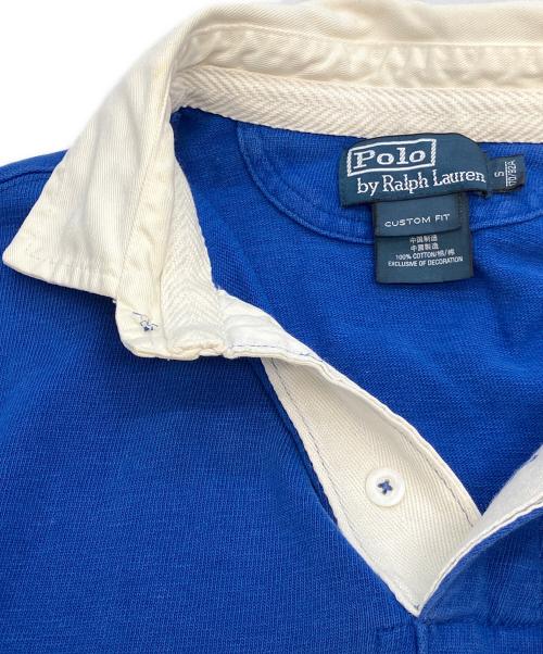 POLO RALPH LAUREN（ポロ・ラルフローレン）POLO RALPH LAUREN (ポロ・ラルフローレン) ポロシャツ ブルー×イエロー サイズ:SIZE Sの古着・服飾アイテム