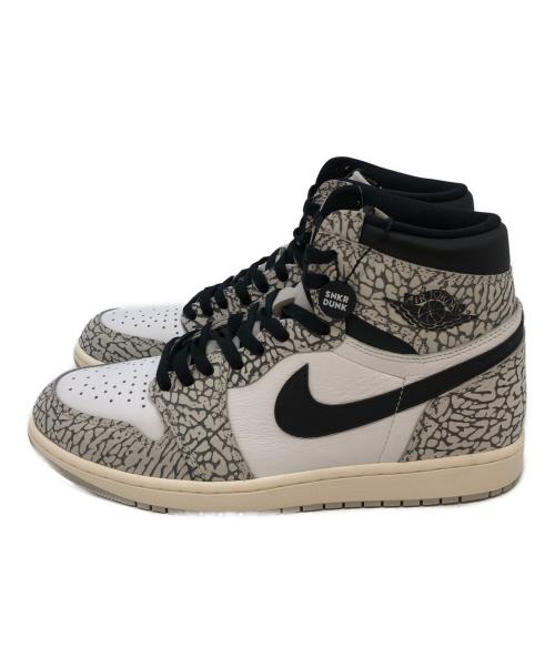 NIKE（ナイキ）NIKE (ナイキ) AIR JORDAN1　High OG White Cement/Safari ホワイト×グレー サイズ:SIZE 29cmの古着・服飾アイテム