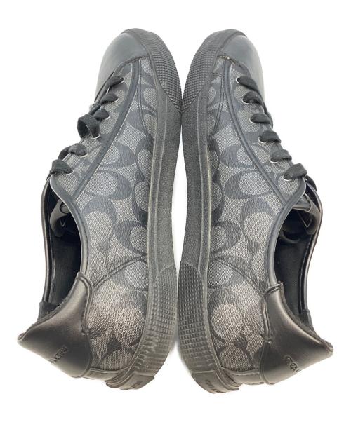 COACH（コーチ）COACH (コーチ) Signature Low Top Sneaker ブラック サイズ:10の古着・服飾アイテム