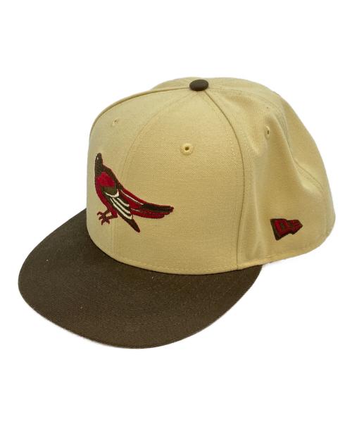 New Era（ニューエラ）New Era (ニューエラ) キャップ ベージュ×ブラウン サイズ:63.5の古着・服飾アイテム