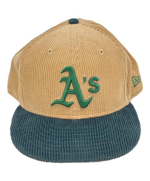 New Era（ニューエラ）New Era (ニューエラ) キャップ ベージュ×グリーン サイズ:63.5の古着・服飾アイテム