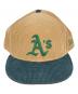 中古・古着 New Era (ニューエラ) キャップ ベージュ×グリーン サイズ:63.5：3500円