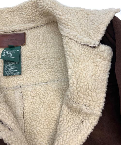 LAUREN RALPH LAUREN（ローレン ラルフ ローレン）LAUREN RALPH LAUREN (ローレン ラルフ ローレン) ムートンジャケット ブラウン サイズ:SIZE Sの古着・服飾アイテム
