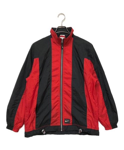 NIKE（ナイキ）NIKE (ナイキ) ジップナイロンジャケット レッド×ブラック サイズ:Lの古着・服飾アイテム
