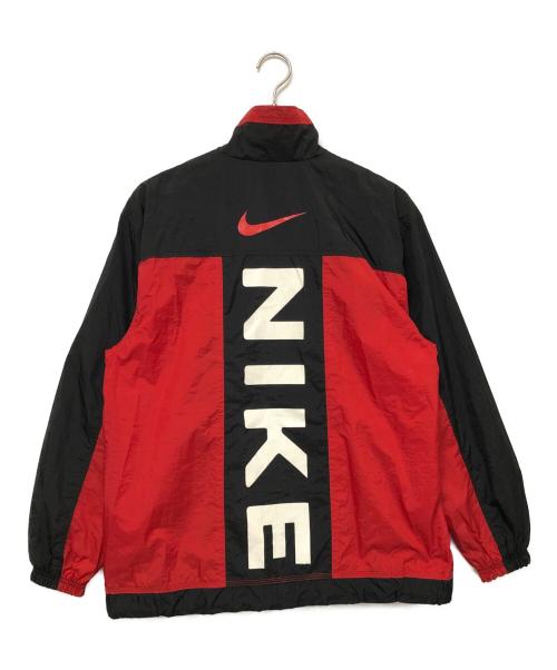 NIKE（ナイキ）NIKE (ナイキ) ジップナイロンジャケット レッド×ブラック サイズ:Lの古着・服飾アイテム