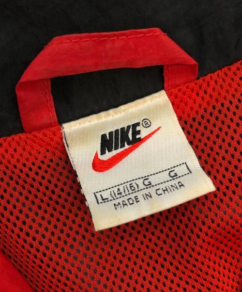 NIKE（ナイキ）NIKE (ナイキ) ジップナイロンジャケット レッド×ブラック サイズ:Lの古着・服飾アイテム