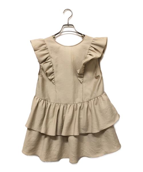 HLM（エイチエルエム）HLM (エイチエルエム) ノースリーブブラウス ベージュ サイズ:Freeの古着・服飾アイテム